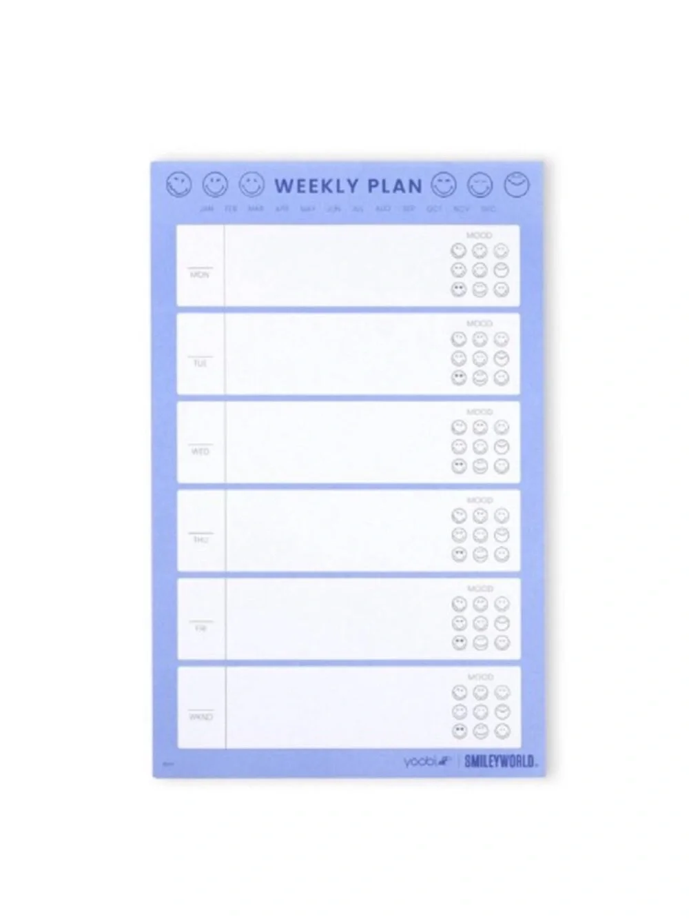 Yoobi x SMILEYWORLD Undated Weekly Planning Pad with Pencil 7